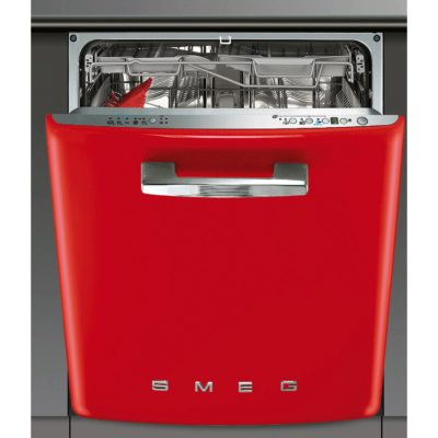 Smeg DI6FABR2 50's Style Fully Integrated 13 Place Full-Size Dishwasher in Red Smeg DI6FABR2 50's Style Fully Integrated 13 Place Full-Size Dishwasher in Red